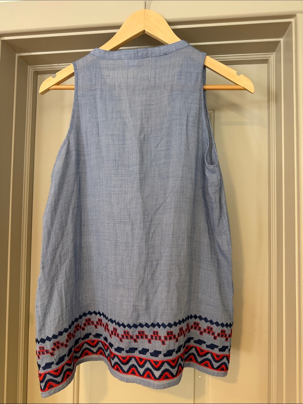 THML Light Blue Textured V-Neck Tank - Picture 6 of 7
